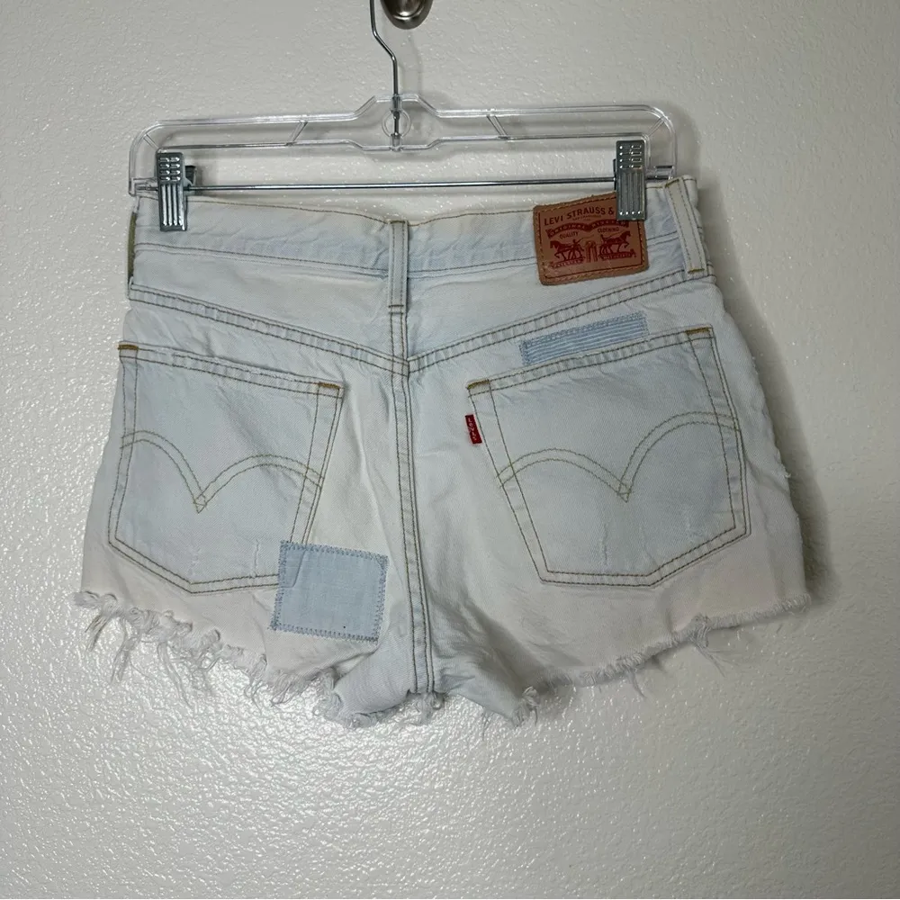 Levis Button Fly Denim Cutoff Shorts 26 - Image 2