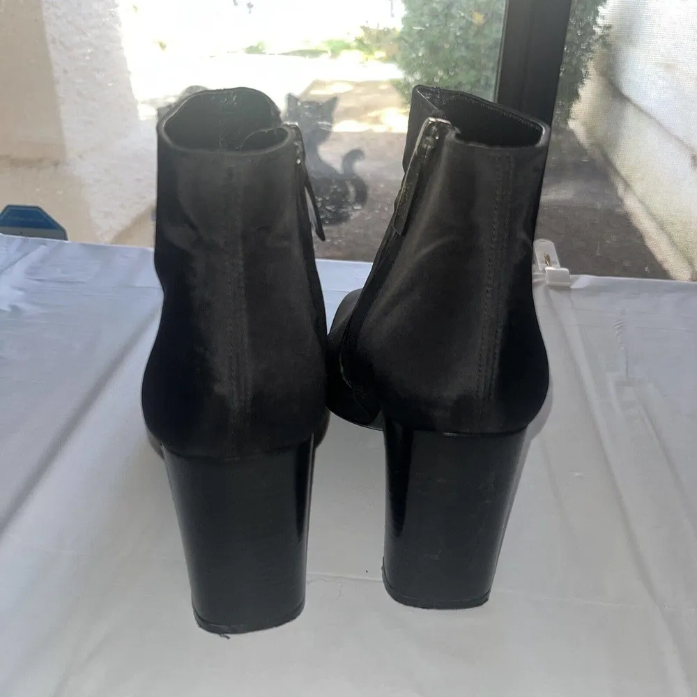 Sz 8 Enzo Angiolini Black Almond Toe Waterproof‎ Ankle Boot - Image 5