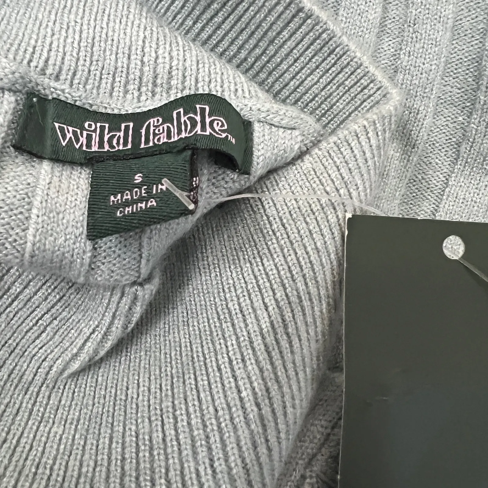 Wild Fable Women's Slate Blue Fitted Zip-Up Cardigan - Size Small - NWT - Image 2