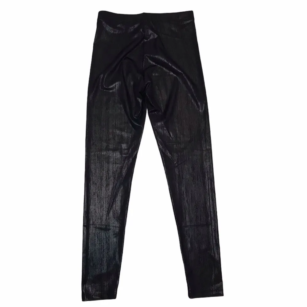 Betsey Johnson Black patterned shiny Leggings P Sexy unique rocker chic Betsy - Image 2