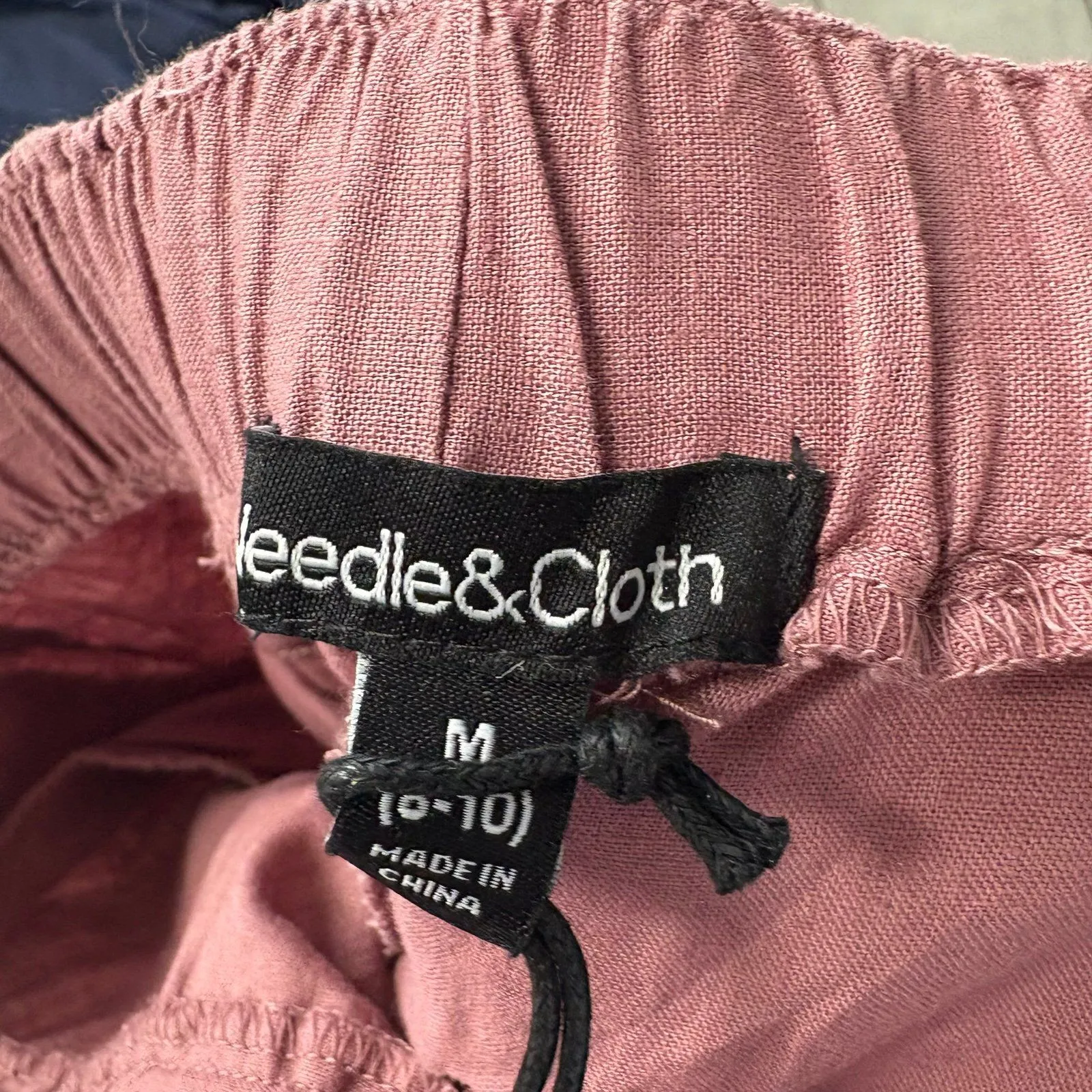 Needle & Cloth Mauve‎ Linen Blend Joggers Size Medium - Image 6
