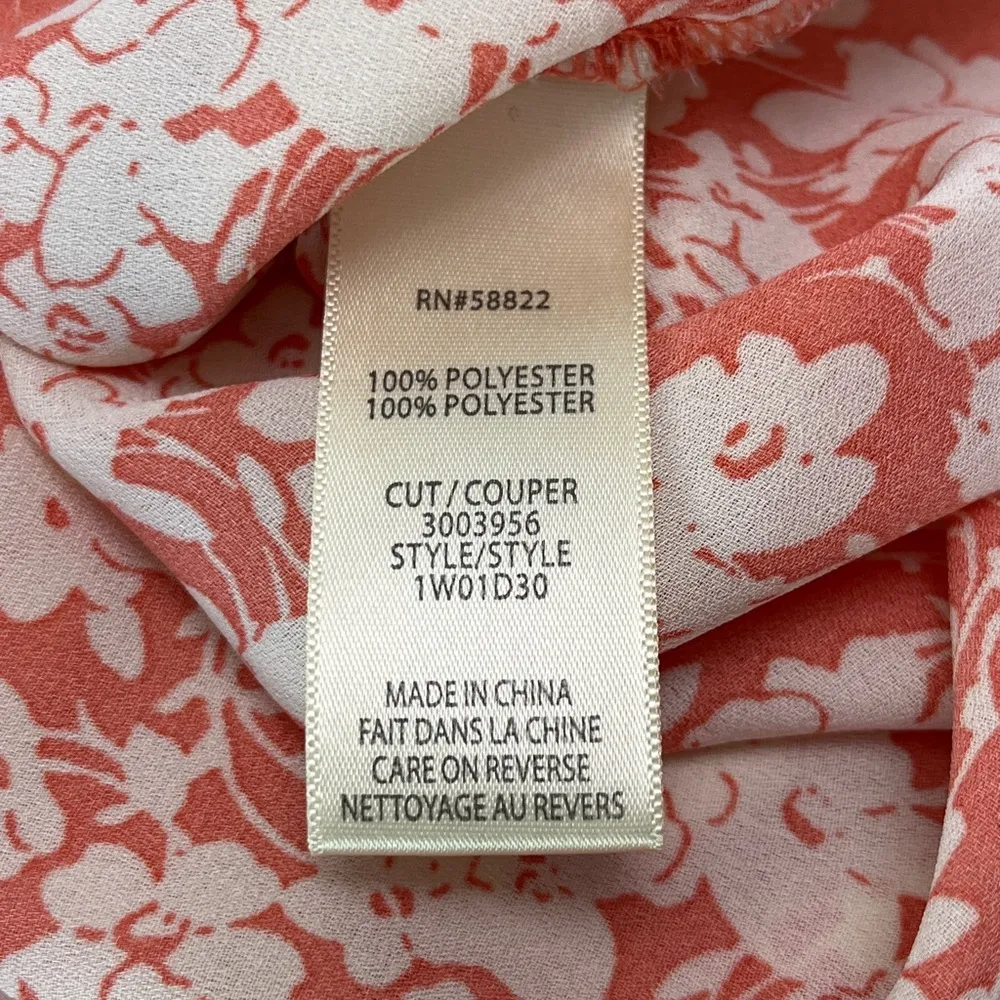 Max Studio Coral Floral Blouse 1X Ruffle Sleeve Boho Top 100% Polyester EUC - Image 6