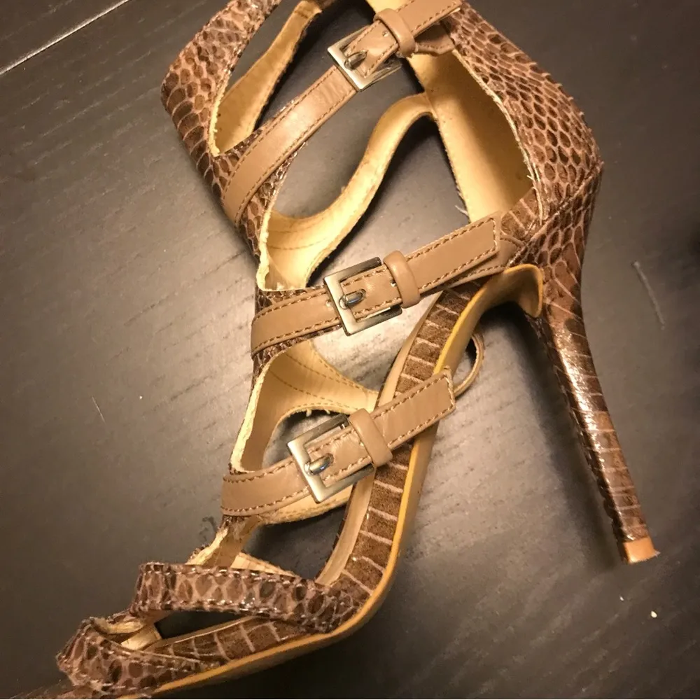 Nine West Snake Embossed Gladiator-style Sandals - Women 8 - Image 2
