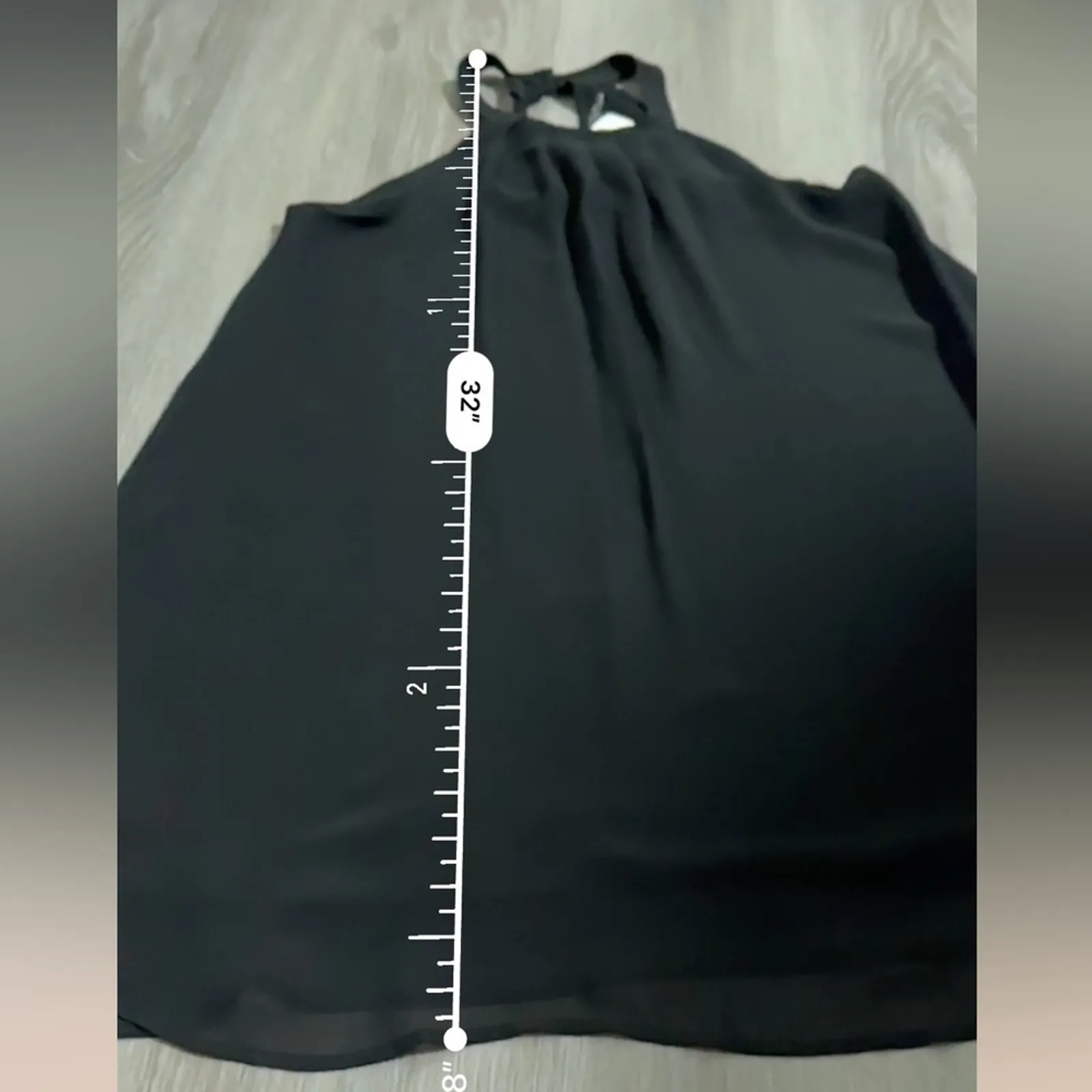 ASTR Black Chiffon Sleeveless Halter Swing‎ Flowy Mini Dress Size XS NWT - Image 8