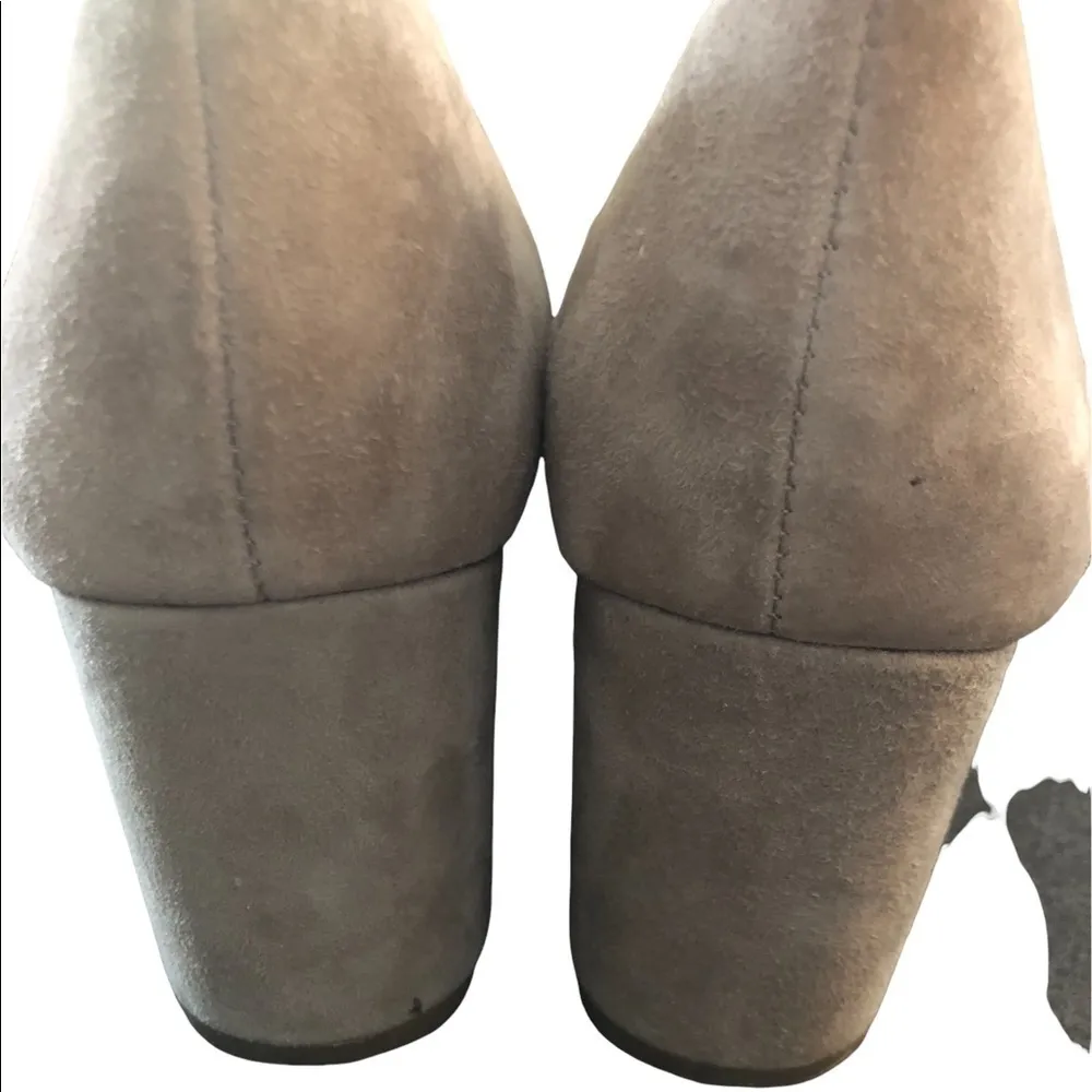 Sole Society Matador Suede Loafer Heels Size 7M/37.5/ Taupe 2.5 Heel Career - Image 6