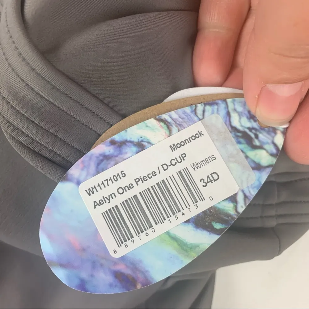 Prana women's small 34D gray new Aelyn One-Piece Swimsuit underwire athletic - Image 4