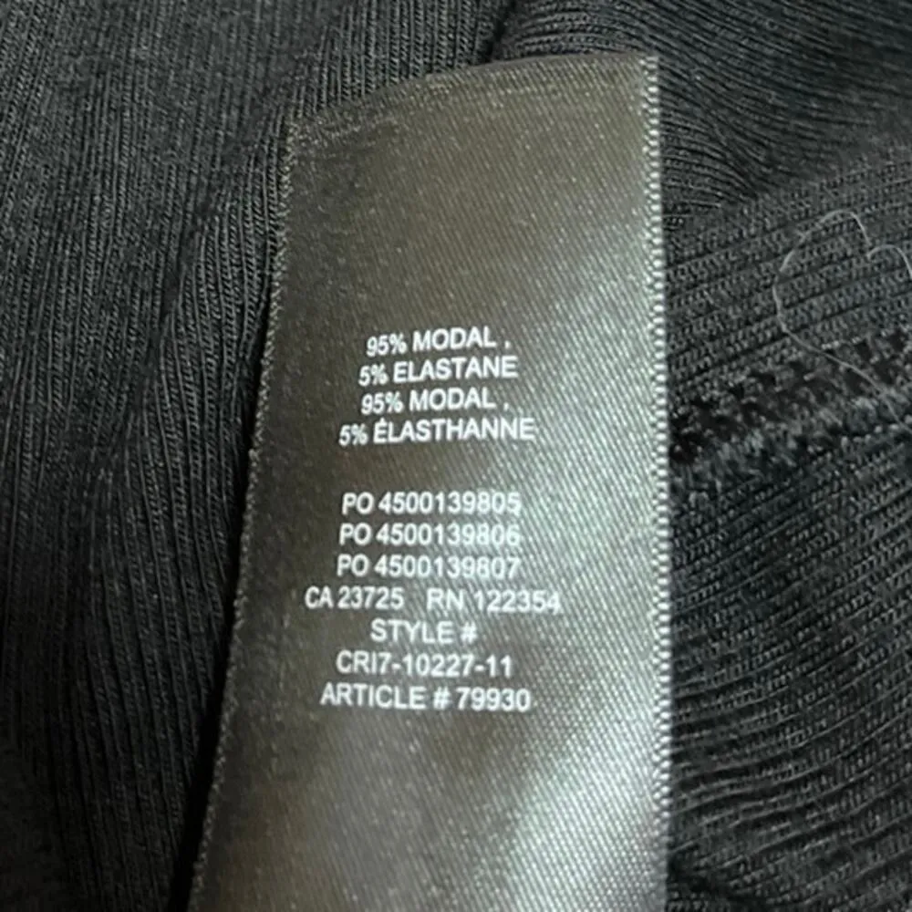 Aritzia Wilfred Free Women's Black Long Sleeve V-Neck Henley T Shirt Tee Top XS - Image 4