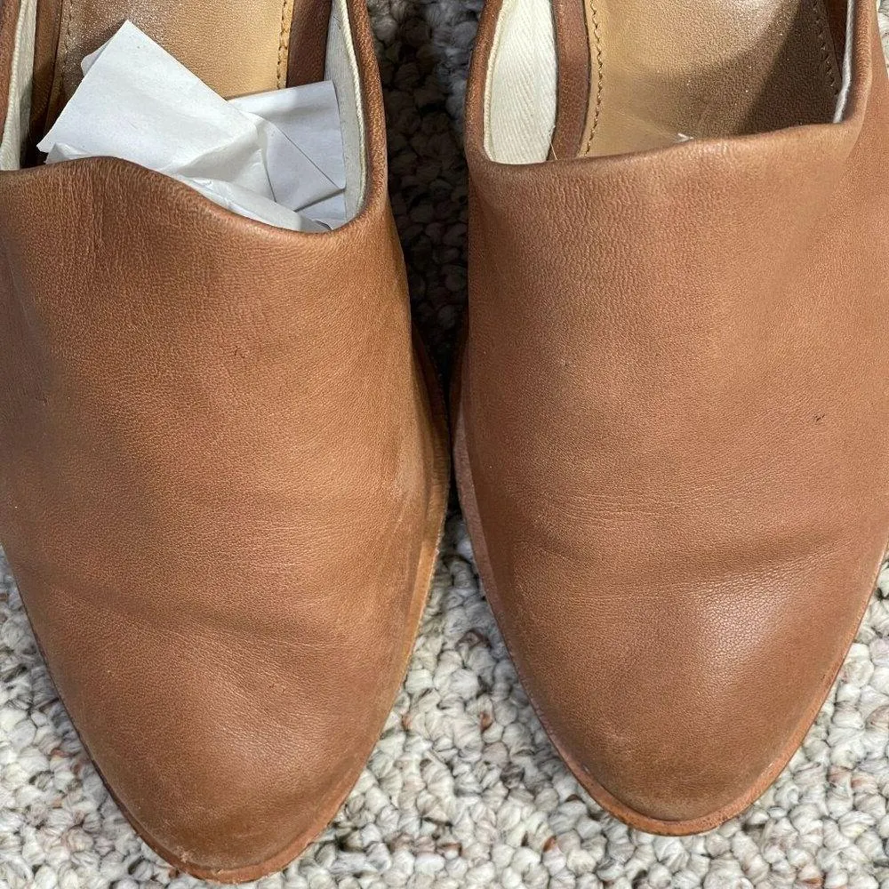 Soludos Venetian Mule Shoes Camel Brown Leather Size 6 Slip On - Image 11