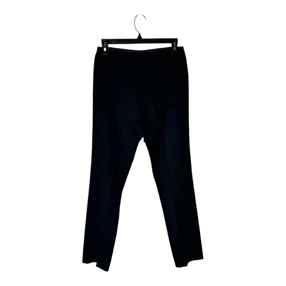 Moschino Black Seamless Side Zip Tie Front Straight Leg Trouser Pants Size 4 - Image 2