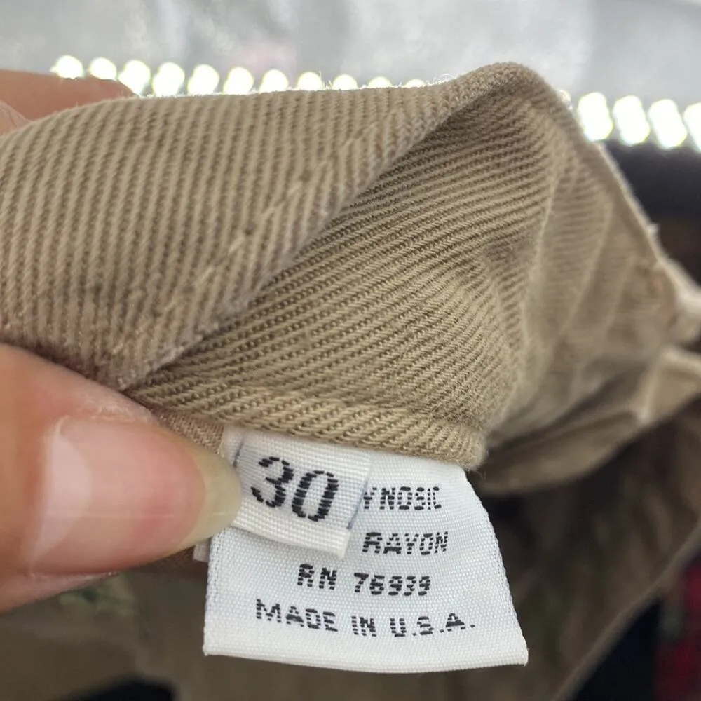 Indigo land relaxed high waisted wide leg soft pants made in USA sz 30 Tan - Image 11