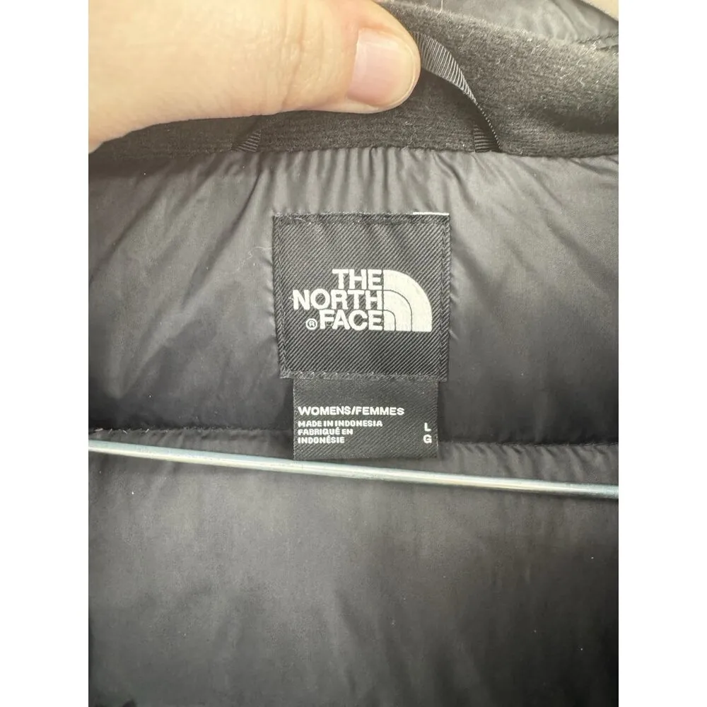 550 Duck Down Puffer Parka Coat Women L Black Zip Gorpcore Flaw - Image 3