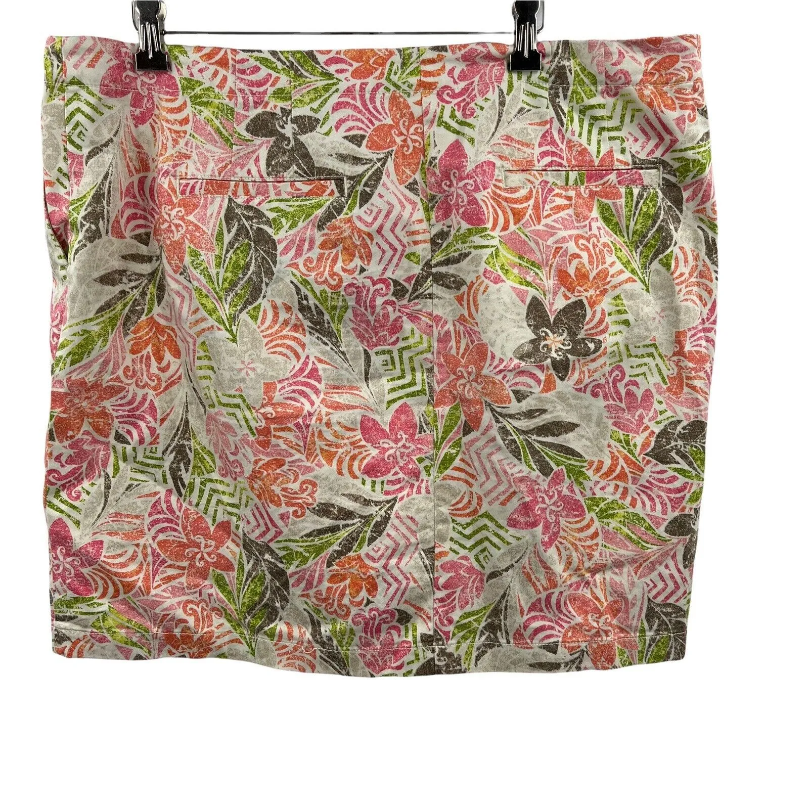 J Jill Live In Chino Floral Skirt‎ Size 16 Pink - Image 3