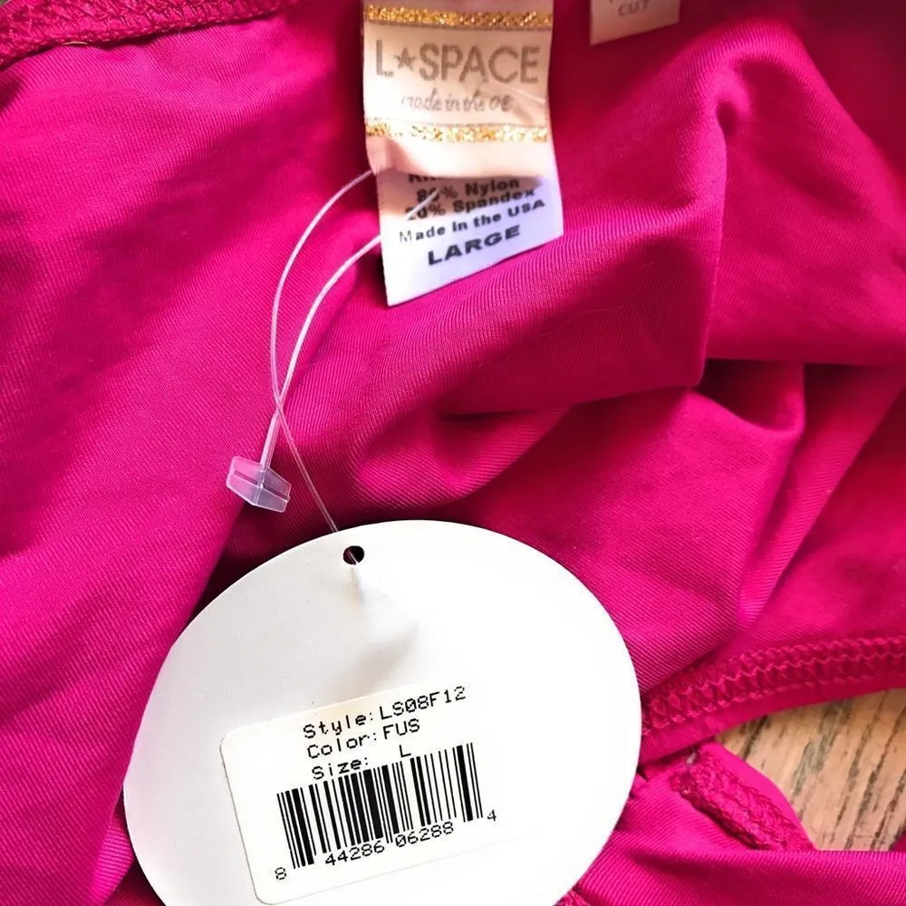 L*Space Full Cut Bikini Bottom In‎ Fuschia NWT - Image 5