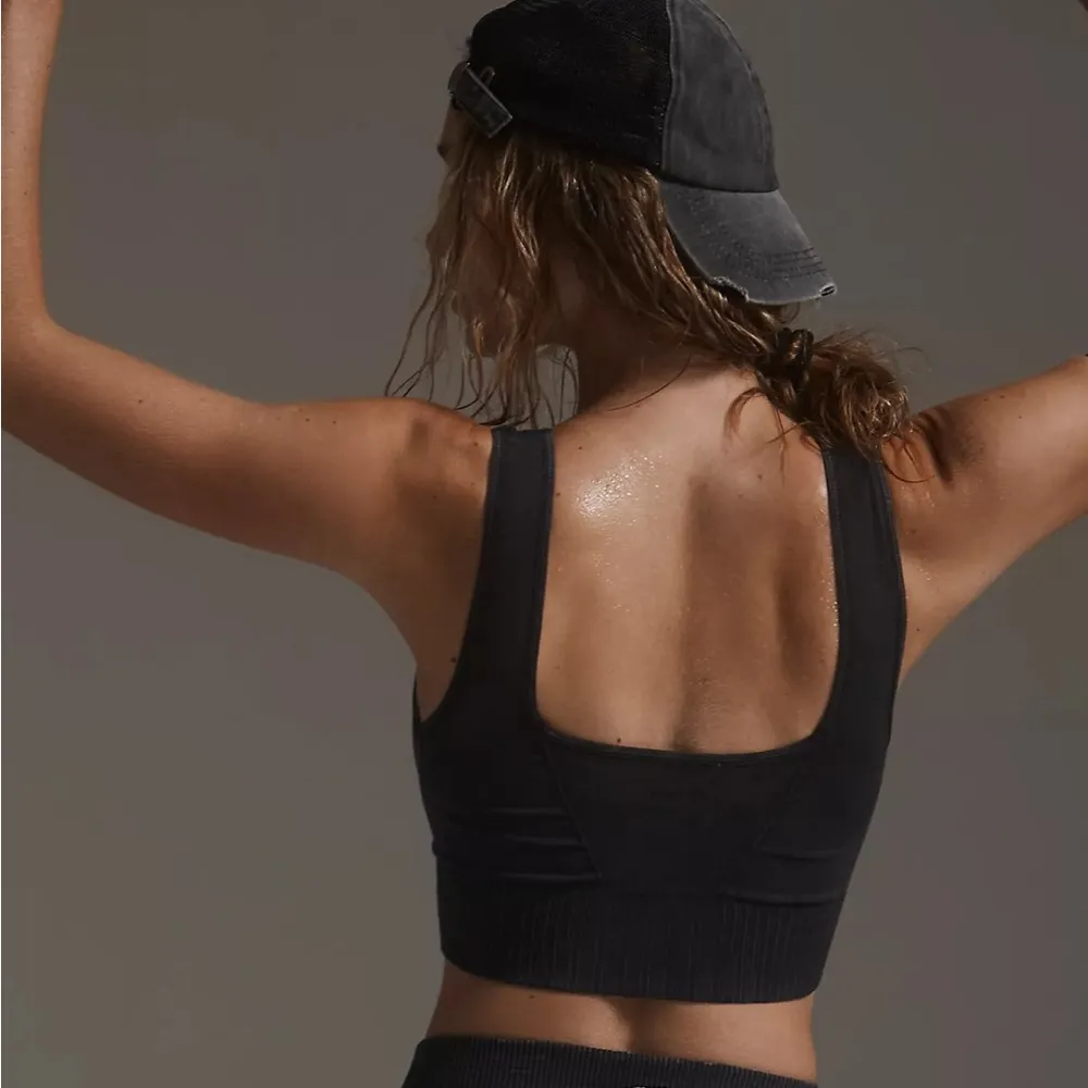 FREE PEOPLE | NWOT Good Karma Square-Neck Bra in Washed Black * - Image 2