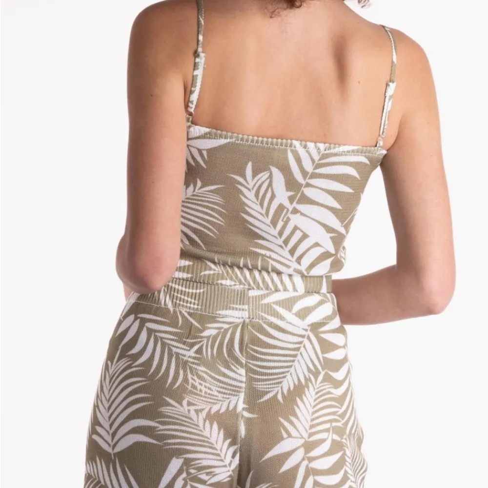 3 piece duster, crop top and shorts palm print size small - Image 7