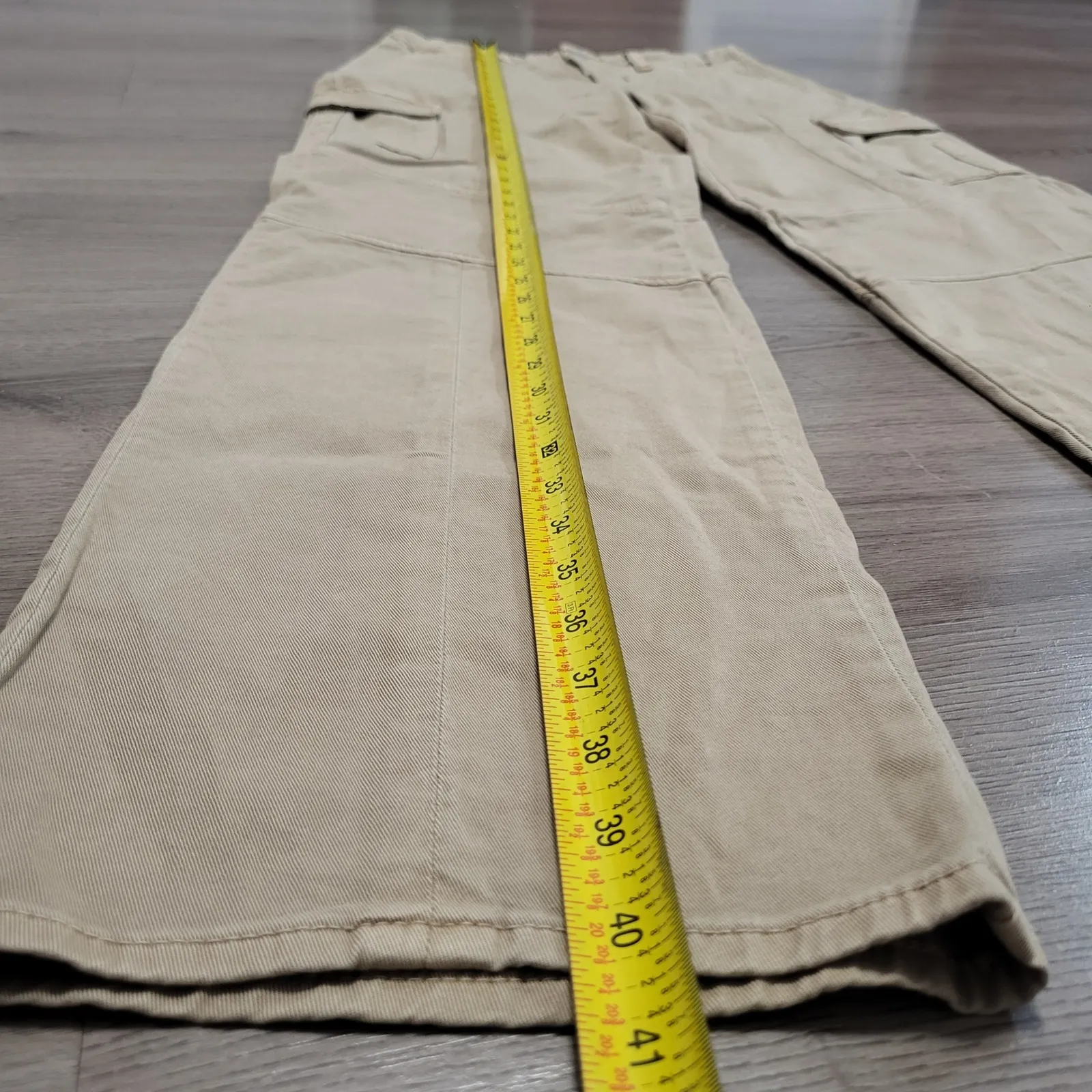 L'AGENCE Brooklyn High Rise Wide Leg Utility Cargo Pants Rye Size 26 Gorpcore - Image 10