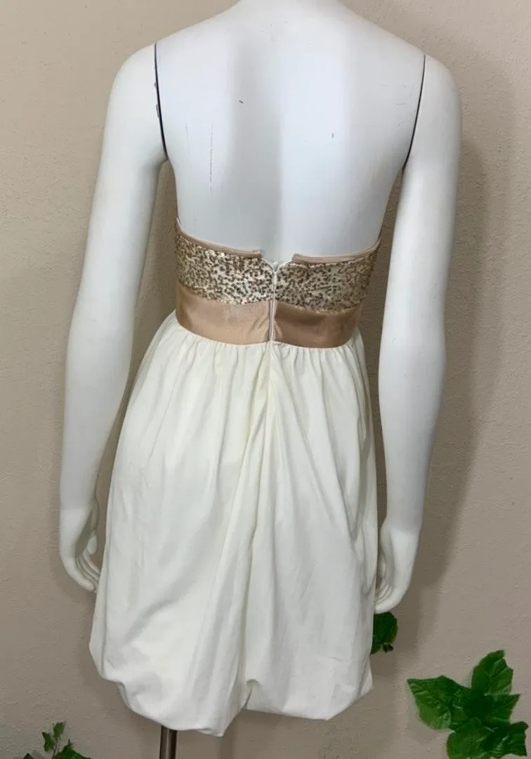 Gunne Sax  Gold Sequin Dress - Image 4