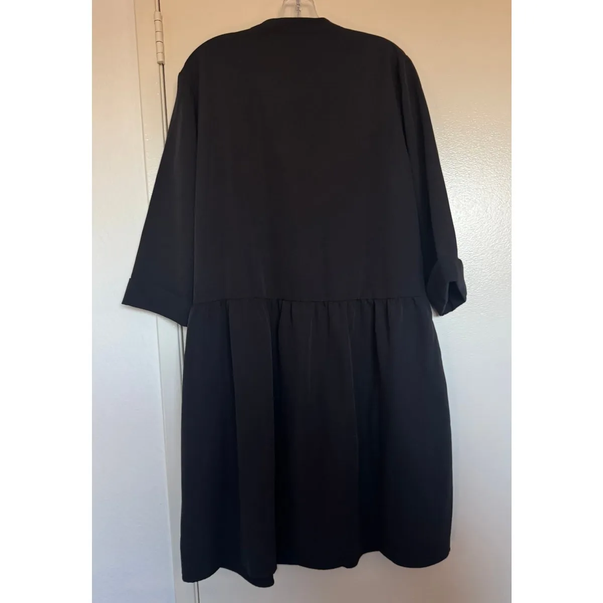 NWT Tuckernuck Black Crepe Shirt Dress in Black Size XXL - Image 4