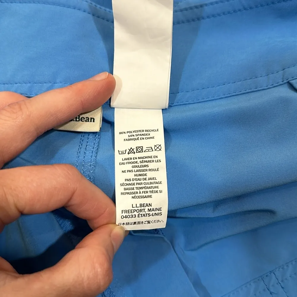 L.L. Bean Blue UPF 50+ UV Protection Shorts Hiking Outdoors Women Size 14 - Image 8