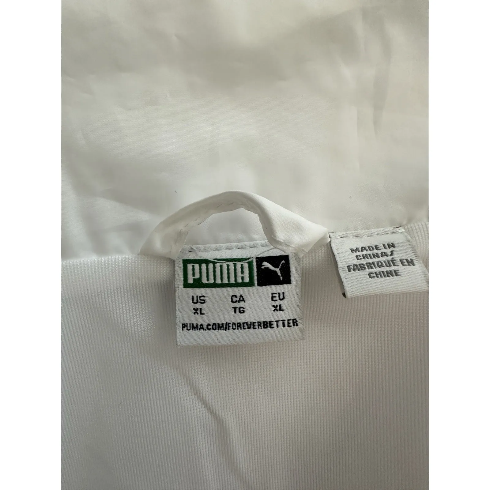 PUMA Windbreaker Retro White Colorblock 80s , Sz: Women's XL (b - Image 7