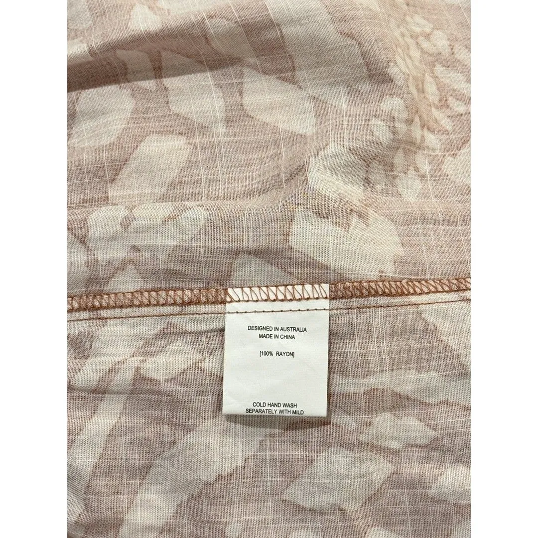 Petal & Pup Dress Brown Katerina Maxi V Neck Button Down Floral Boho Medium - Image 11