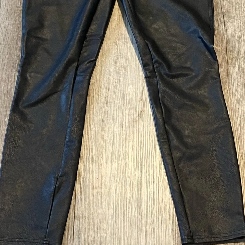 SPANX Women’s Sleek Black Faux Leather Pants size S - Image 4