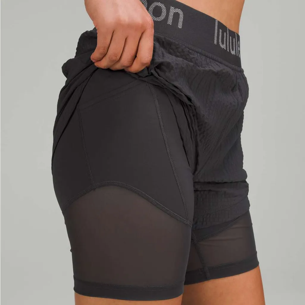 Lululemon Women’s Logo Waistband High-Rise Training Short 3” in Graphite Grey 8 - Image 4