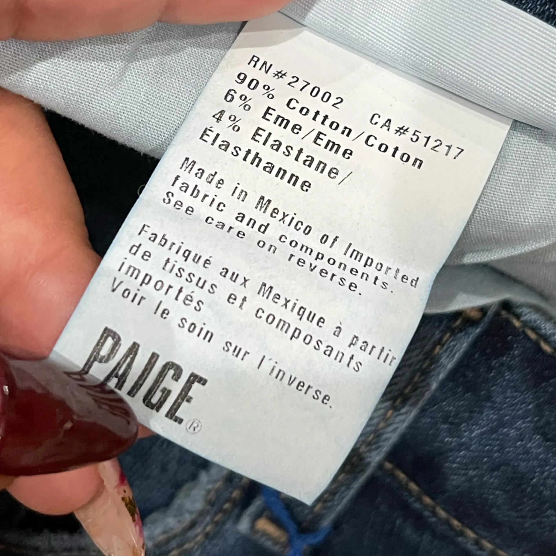 PAIGE Indigo Denim Skirt - Image 10