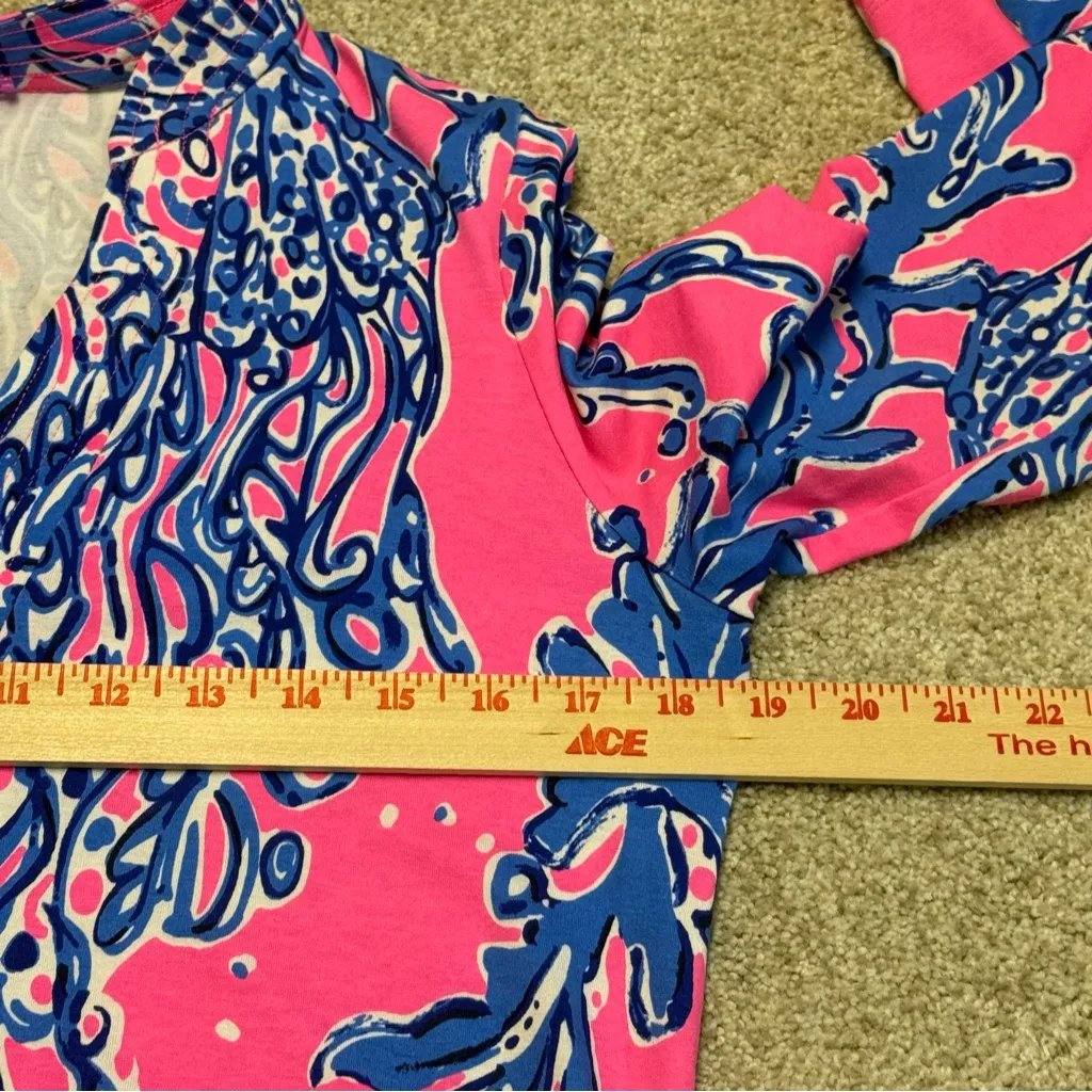 Lilly Pulitzer Vero Tunic Caught In The Coral‎ Bright Colorful Top Shirt Size S - Image 4