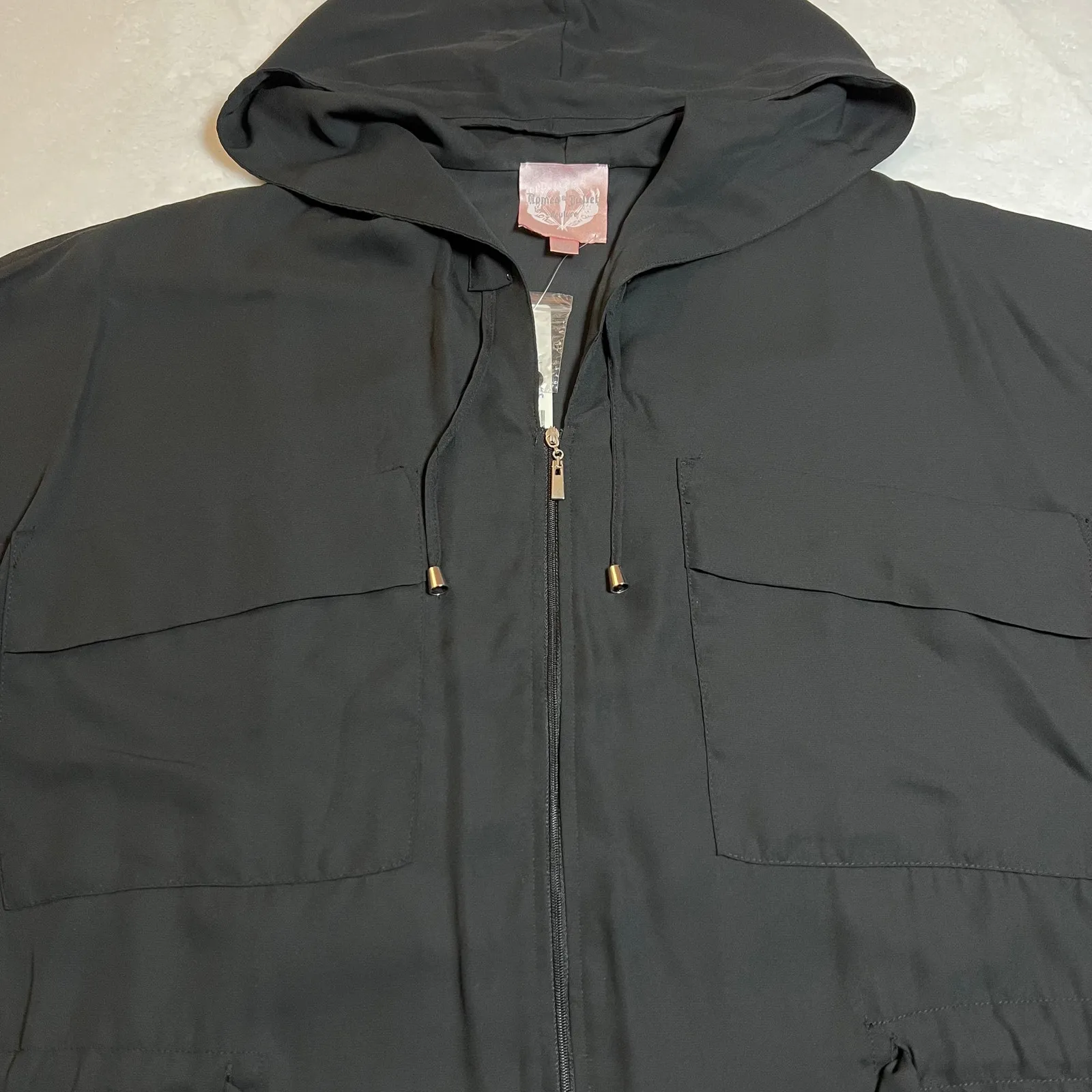 NEW Romeo & Juliet Couture Lightweight Oversized Full Zip Hood Jacket Size S - Image 3