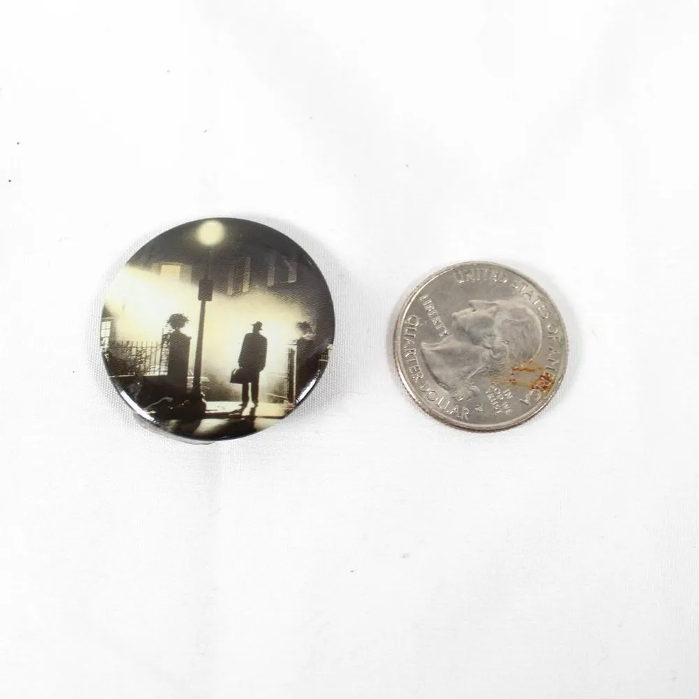 The Exorcist Movie 70s Version Movie Poster Unisex Horror Button Pin Accessory - Image 2