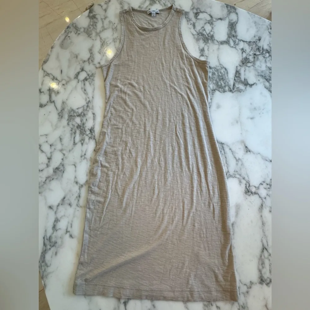 NWOT James Perse Cotton Modal Soft Slub Crew Neck Sleeveless Tank Dress S - Image 3