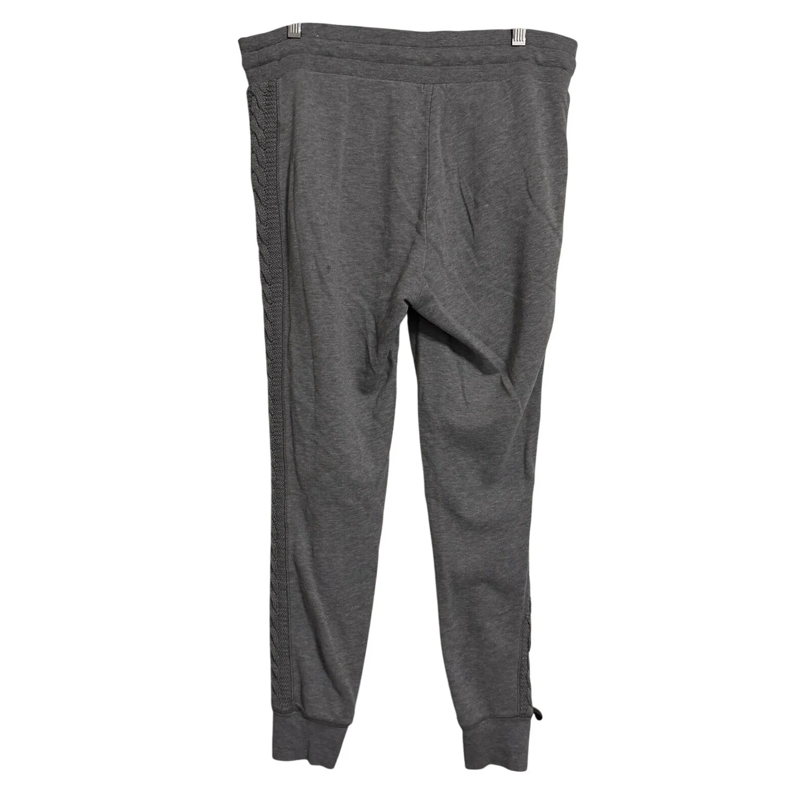 Aerie Women Gray Cable Knit Detail Jogger Sweatpants Size S P - Image 6