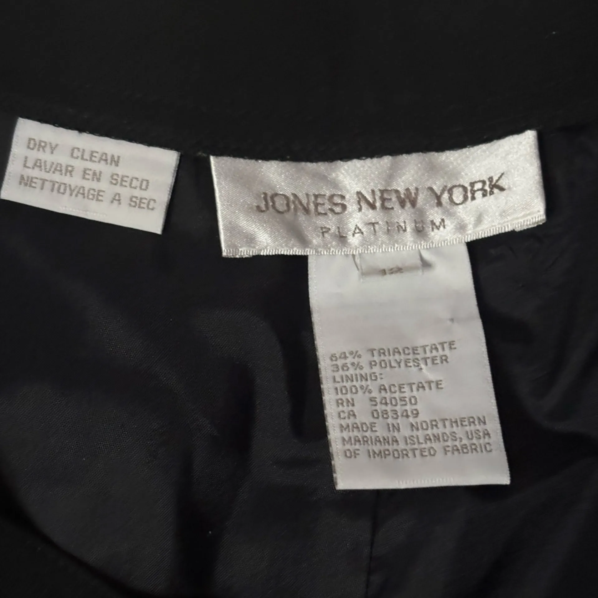 Jones New York Platinum Black Women’s Dress Pants Size 12 - Image 5