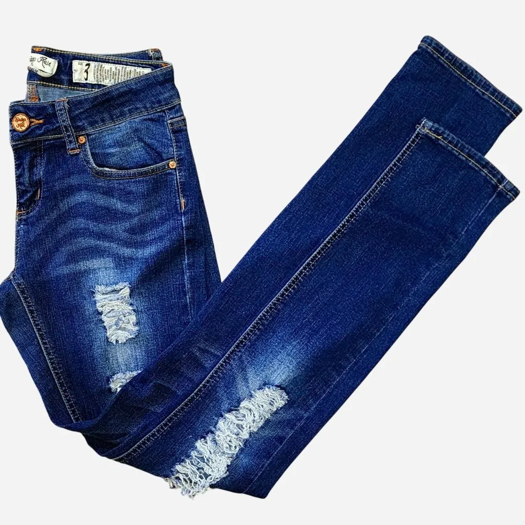 Indigo Rein Skinny Distressed Jeans size 3 - Image 7