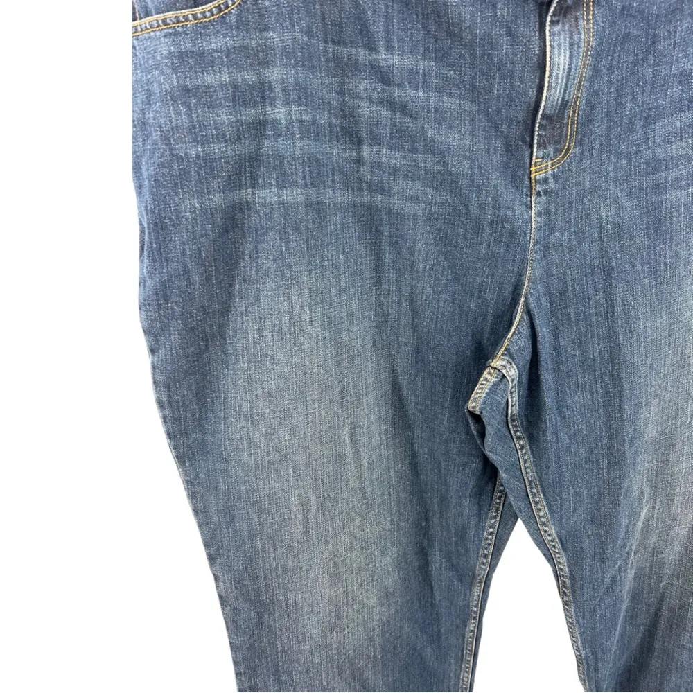 J. Jill plus size 28 stretch denim straight leg jeans relaxed boyfriend casual - Image 4