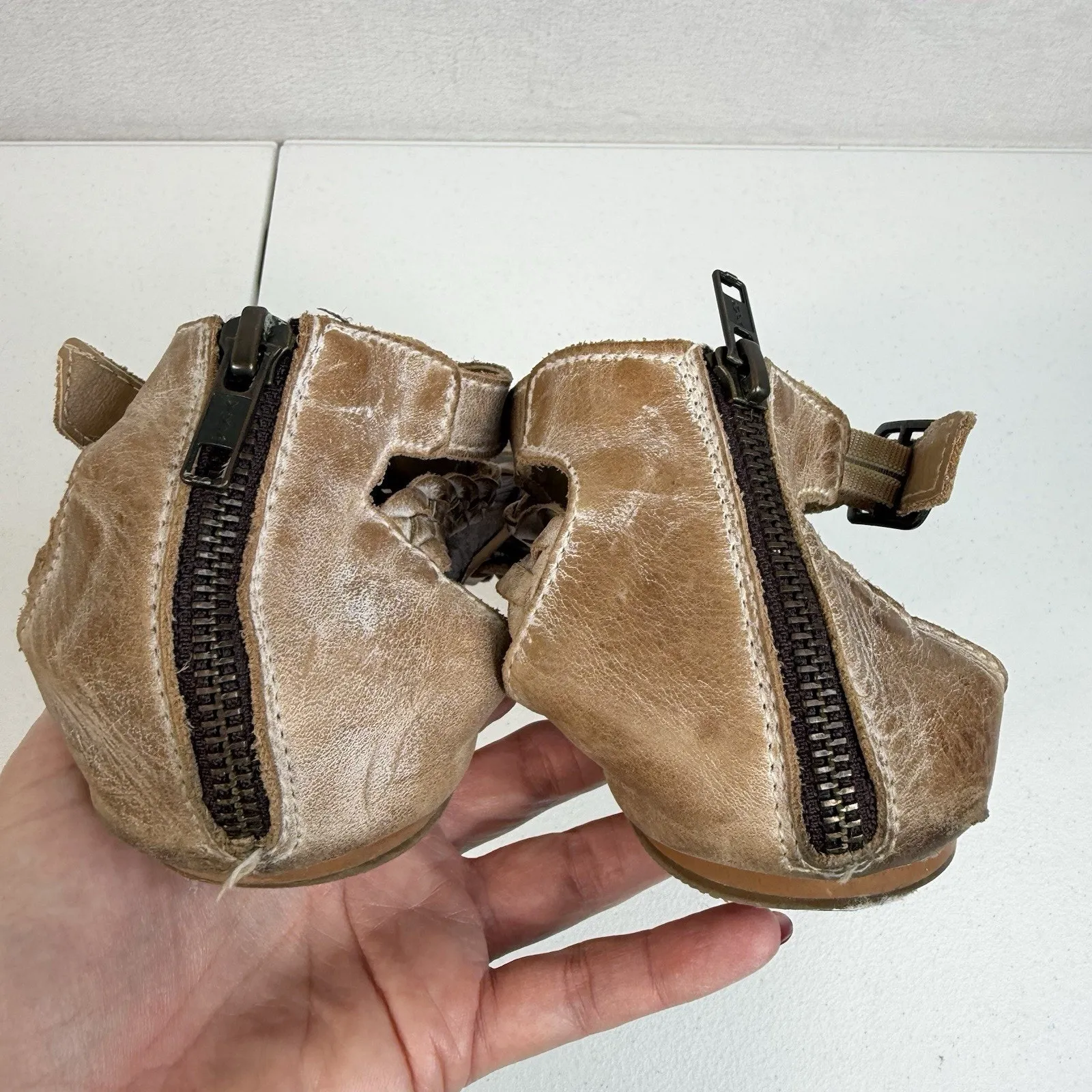 Roan By Bed Stu Sz 8 Posey Sandals Beige Leather Strap Shoes F990005 Womens Tan - Image 9