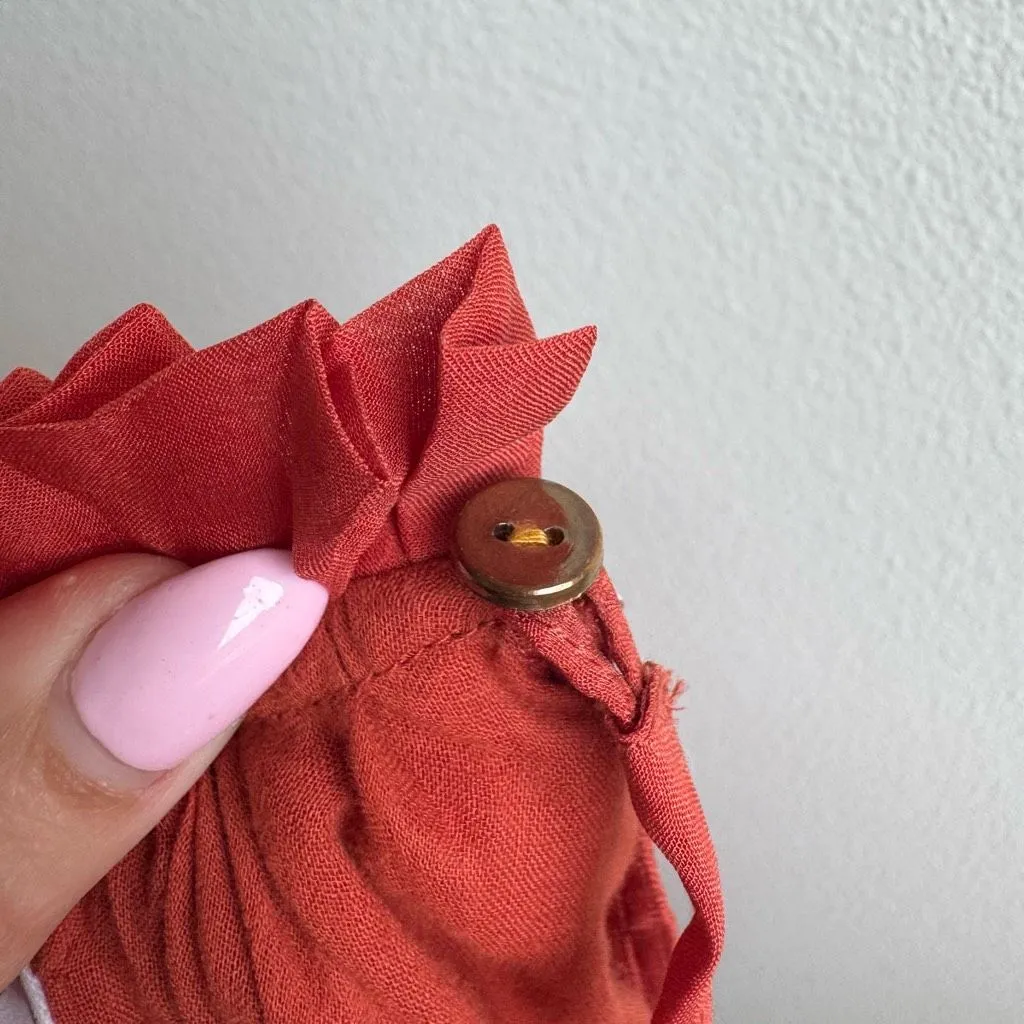 Carolina K 100% Silk High Neck Ruffle Swing Tank Feminine Flirty Top Size Small Black - Image 9