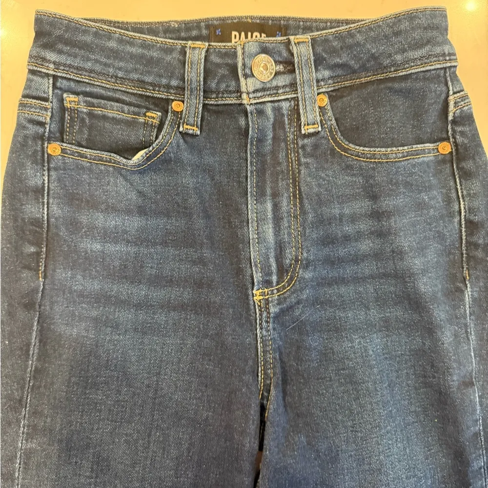 PAIGE Margot Super High Rise Skinny Jeans Claudia Dark Wash Size 23 - Image 4