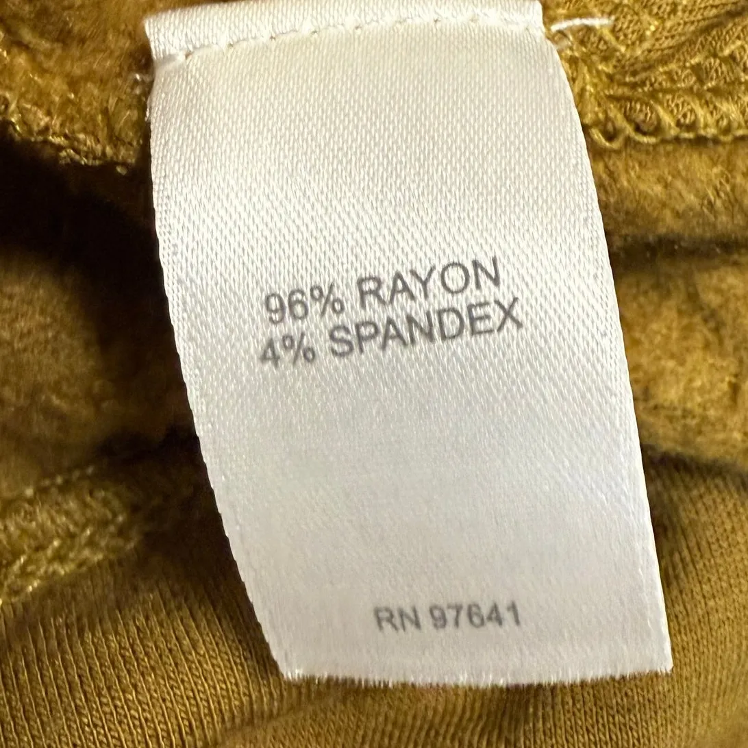 J Jill Pure‎ Jill XL Tranquility Fleece Tunic Top Mustard Green Soft Stretch $89 - Image 7