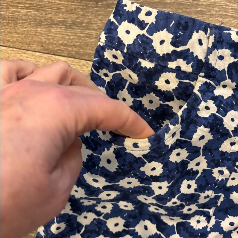 Kate Spade Saturday Women’s Blue White Floral Mini Skirt Size 2 - Image 3