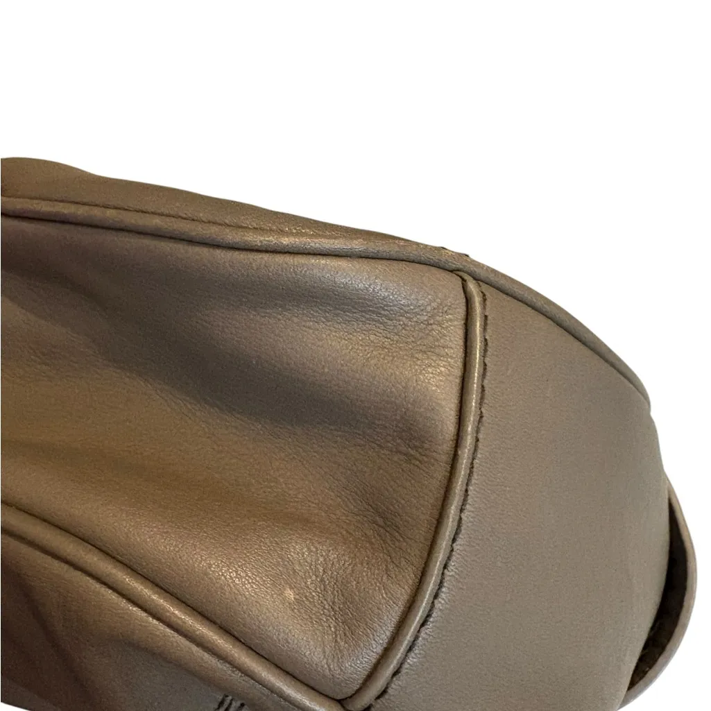 Banana Republic Grayish Taupe Leather Slouchy Hobo Magnetic Clasp Bag - Image 13