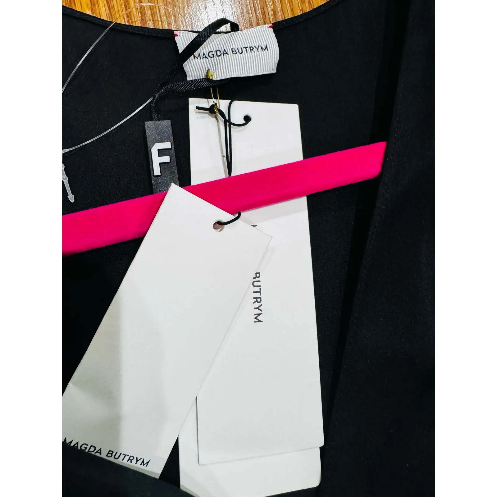 MAGDA BUTRYM Wels Black Asymmetric Layered Fringed Silk - Image 7