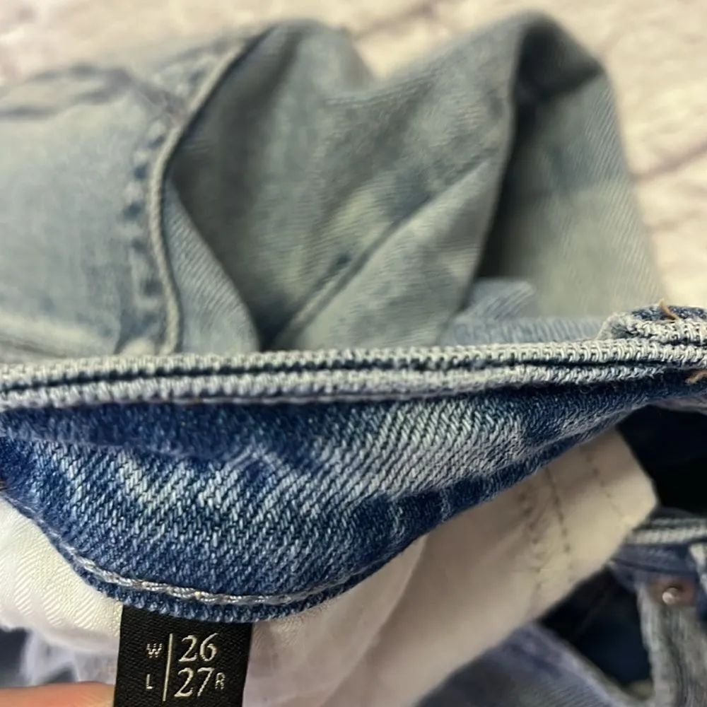 Abercrombie & Fitch high rise girlfriend patchwork jean - Image 6