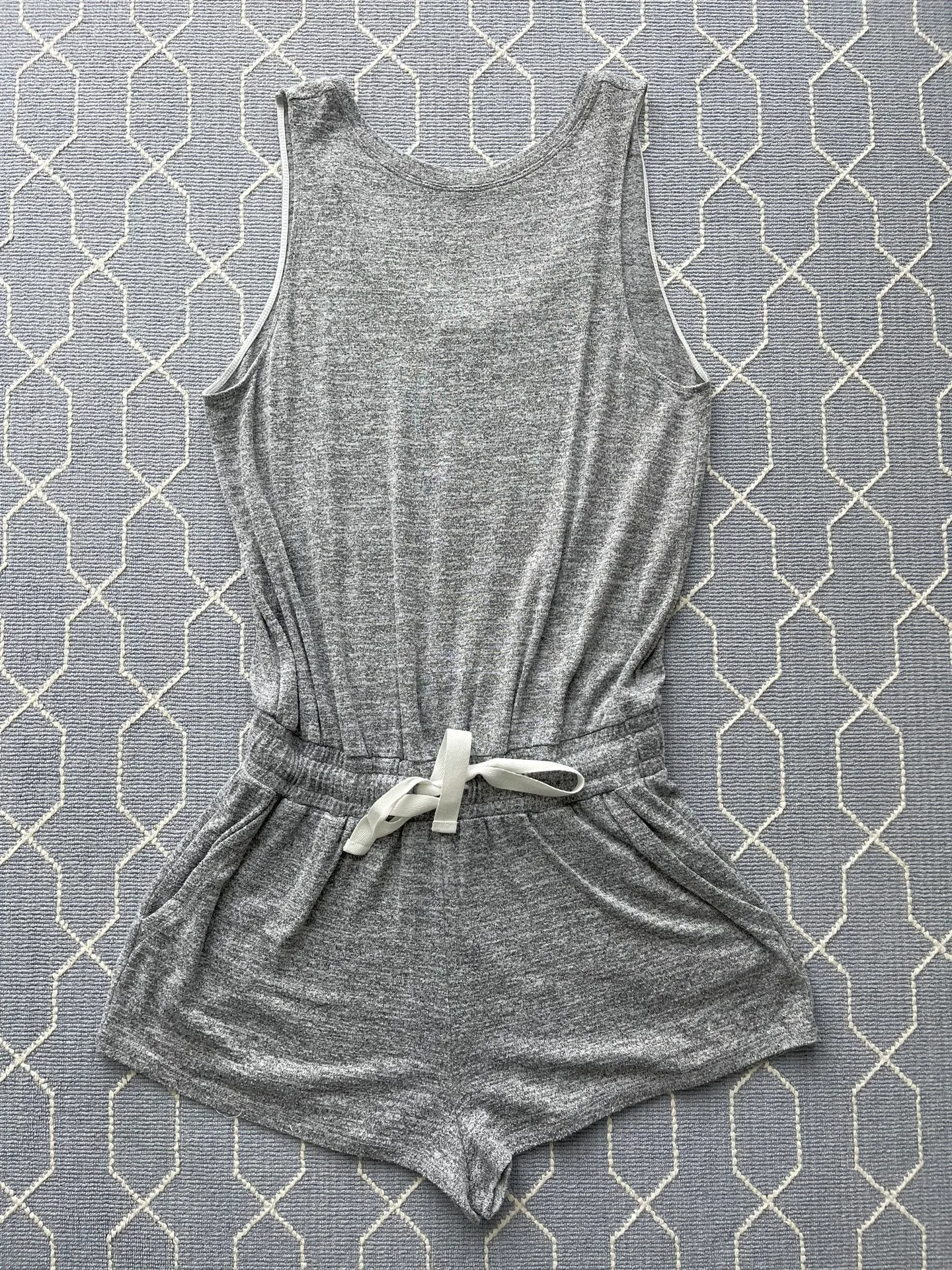 Gray Reposa Luxe Jersey Knit Izabel Romper Women's Size M (Medium) - Image 2