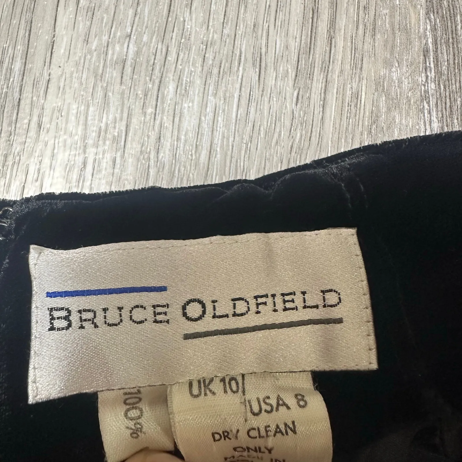 Bruce Oldfield Vintage Black Long Sleeve Mock Neck Velvet Dress - Image 6