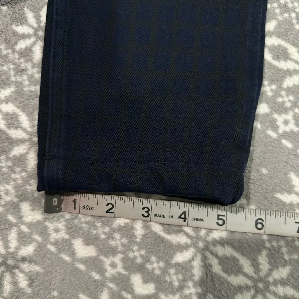 Spanx Jean-ish‎ Ankle Length Leggings Lapis Night Check Size Large - Image 4