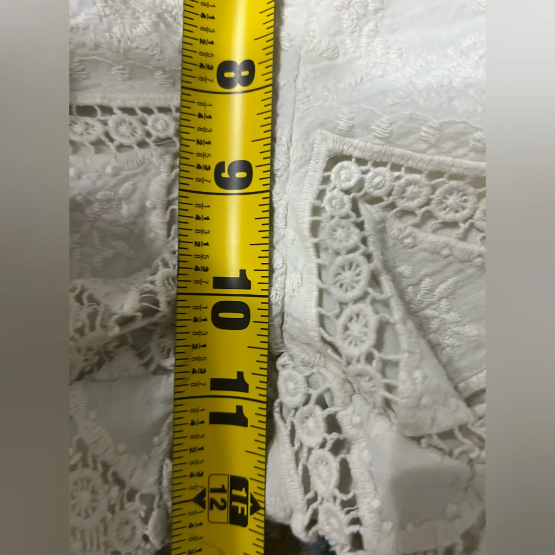 Scarlet, scallop embroidery hot trending Ivory Lace High Waist Shorts - Image 8