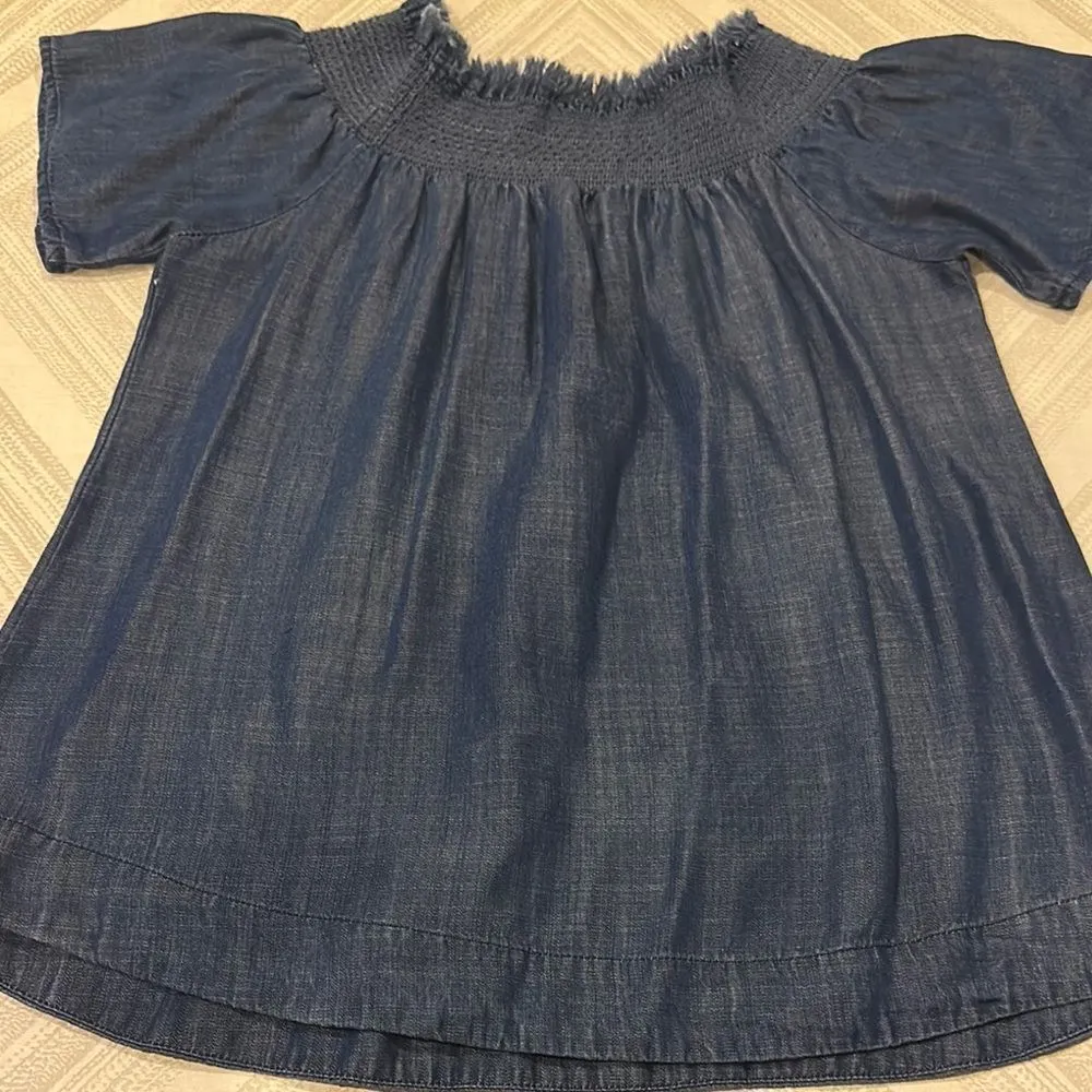 RD Style Women’s Denim-like Blue Off-Shoulder Top - Size S - Image 7
