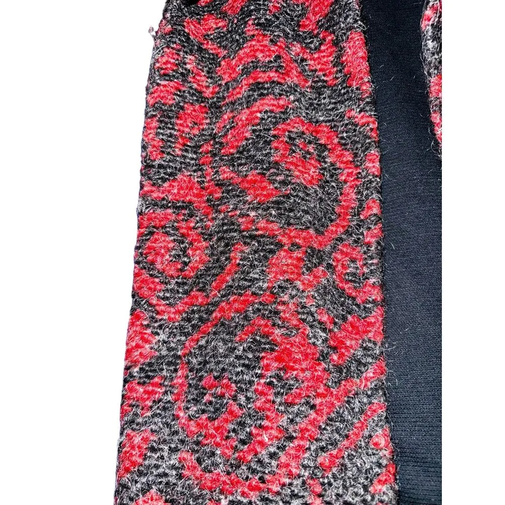 Anthropologie Dolan Wool Mohair Cardigan Vest Women's Size XS Artsy Lagenlook Red - Image 4